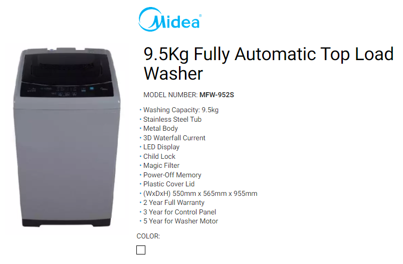 midea mfw 952s