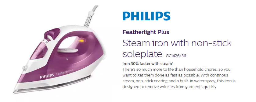philips iron gc1426