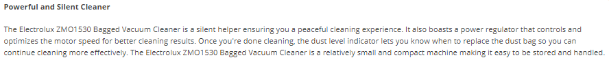ELECTROLUX 1600 W VACUUM CLEANER 