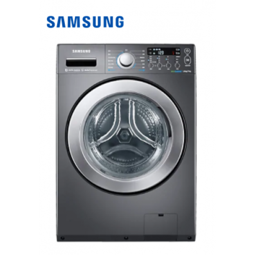 SAMSUNG 14 KG Front Load Washer - WD14F Double Effect Power - Indigo Black WD14F5K5AS